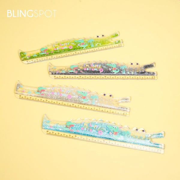 Glitter Water Crocodile - Ruler