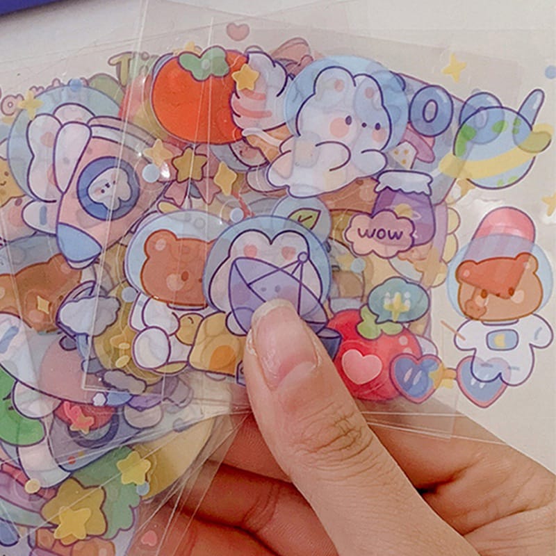 Kawai Cute Animal Bunny & Bear  - Stickers