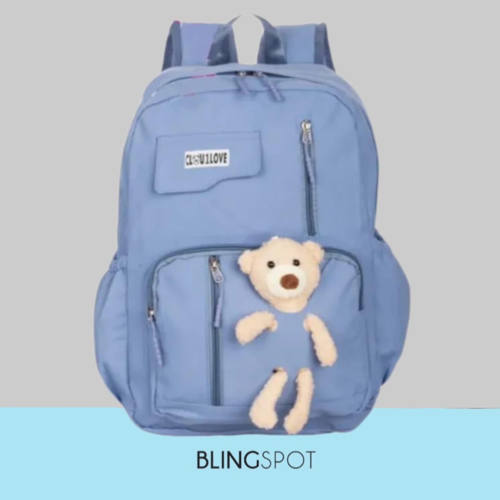 Cute Bear Blue - Backpack