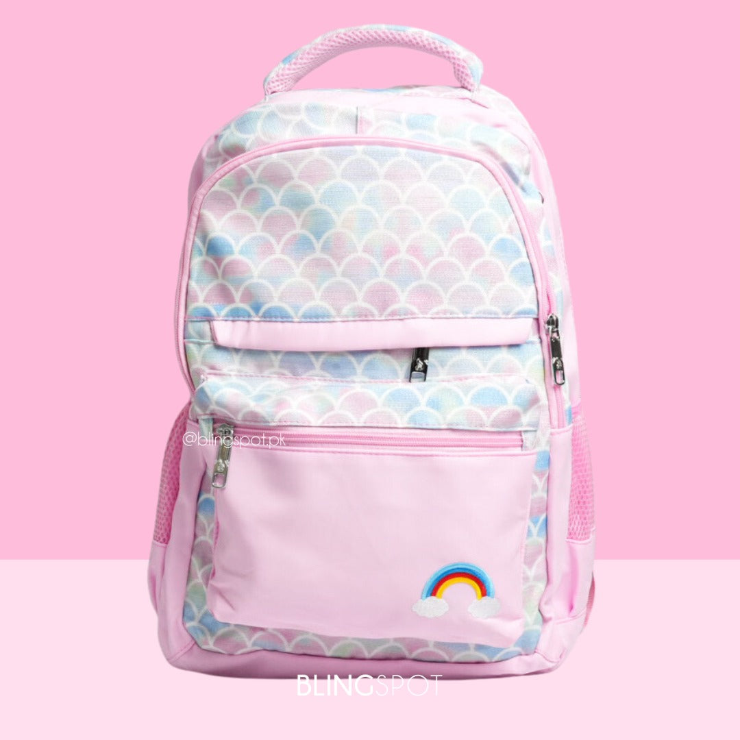 Shiny Glittery Mermaid Scales Pink - Backpack