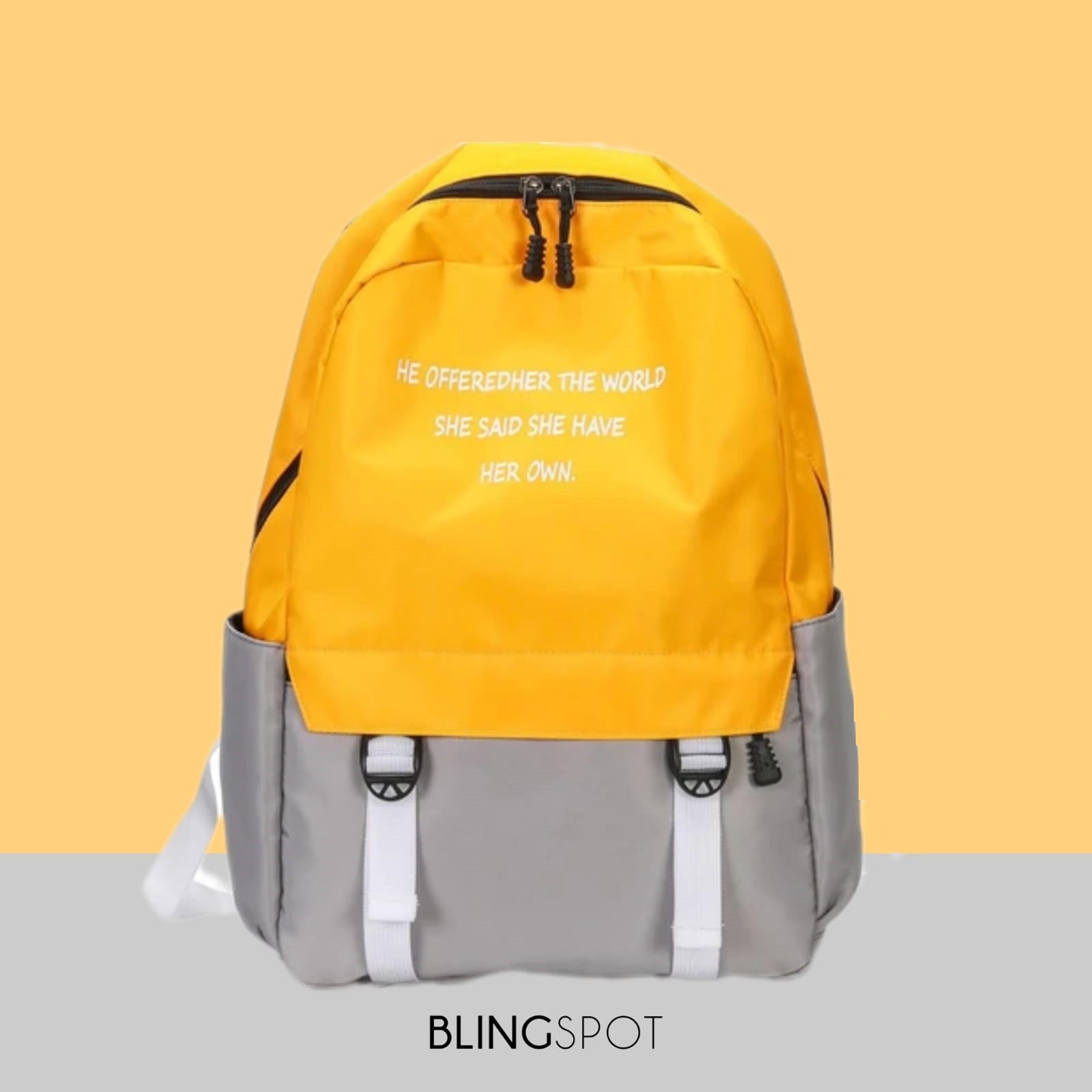 Yellow & Grey  - Backpack