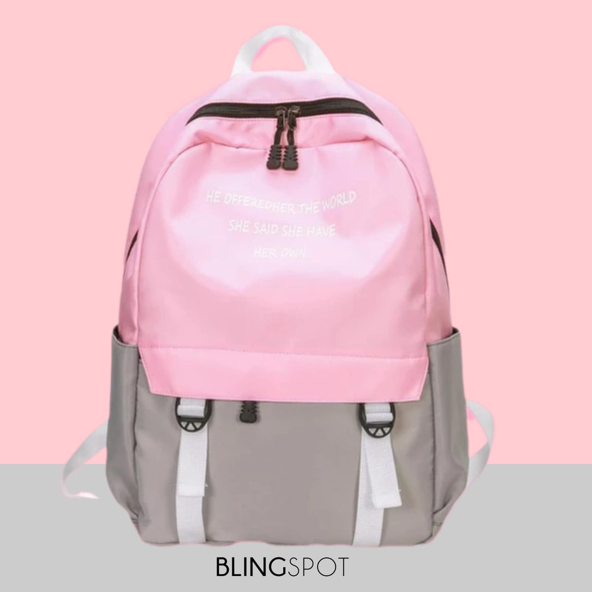 Pink &amp; Grey  - Backpack