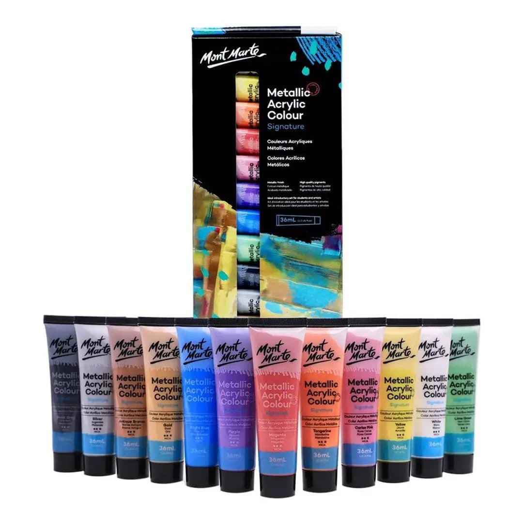 Mont Marte Metallic Acrylic Color Signature Set of 12