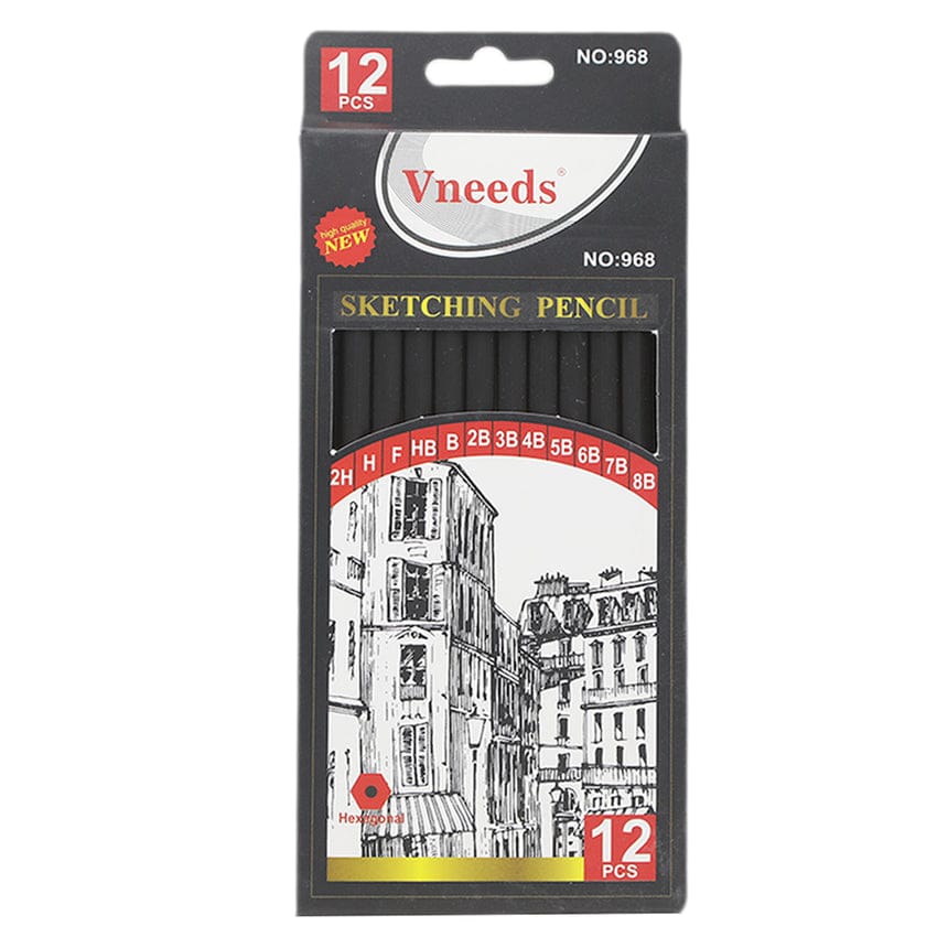 Vneeds Artist Sketching Pencil Set of 12