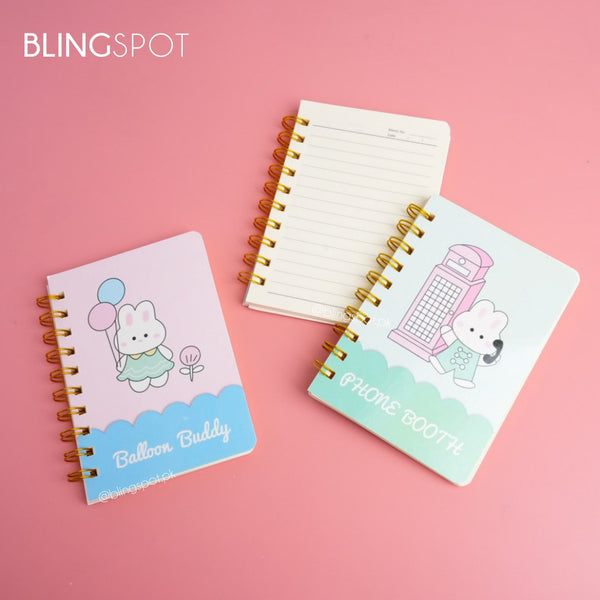 Balloon Buddy Cute Bunny  - Notebook Journal