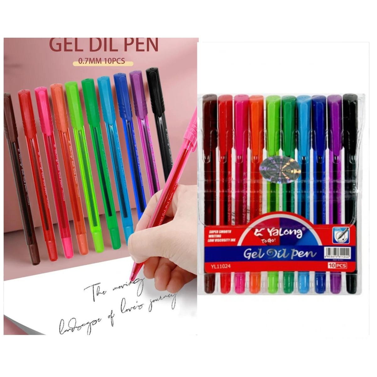 Yalong Gel Oil Pens Set Of 10 - The Blingspot Studio