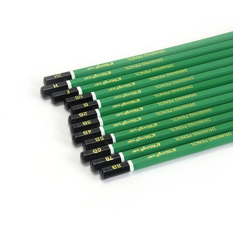 Yalong Professional Art Drawing Green Pencil Set Of 12