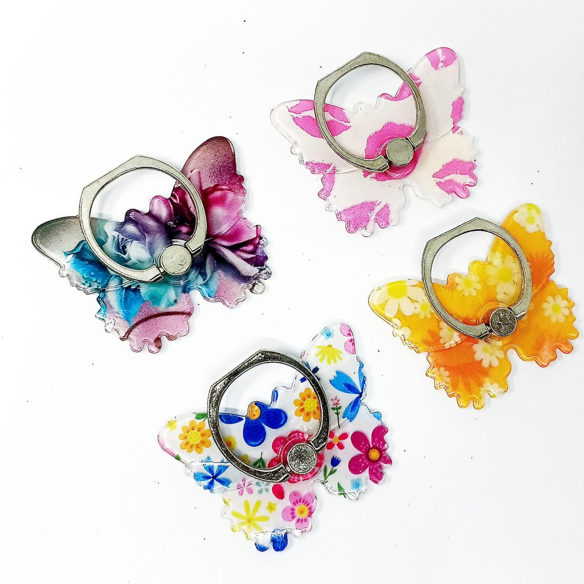 Floral Mix Butterfly - Pop Socket