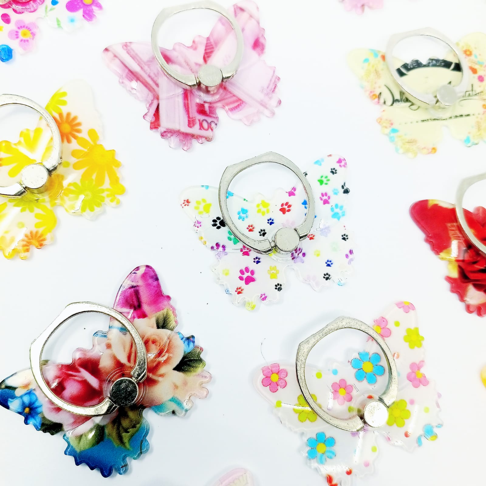 Floral Mix Butterfly - Pop Socket