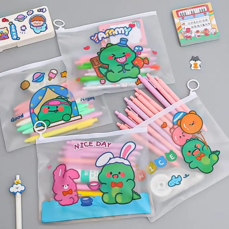 Cute Dino Pouch Water Resistant