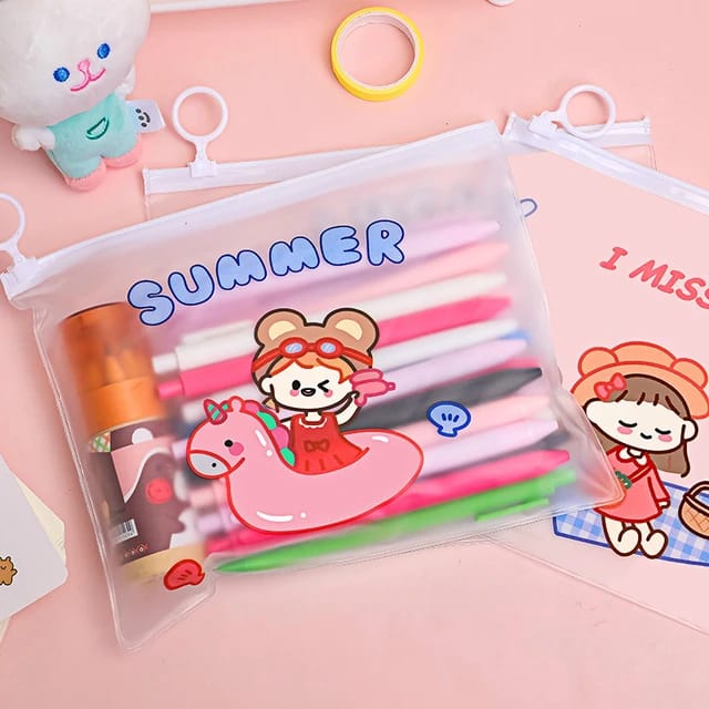Happy Girl  Pouch Water Resistant