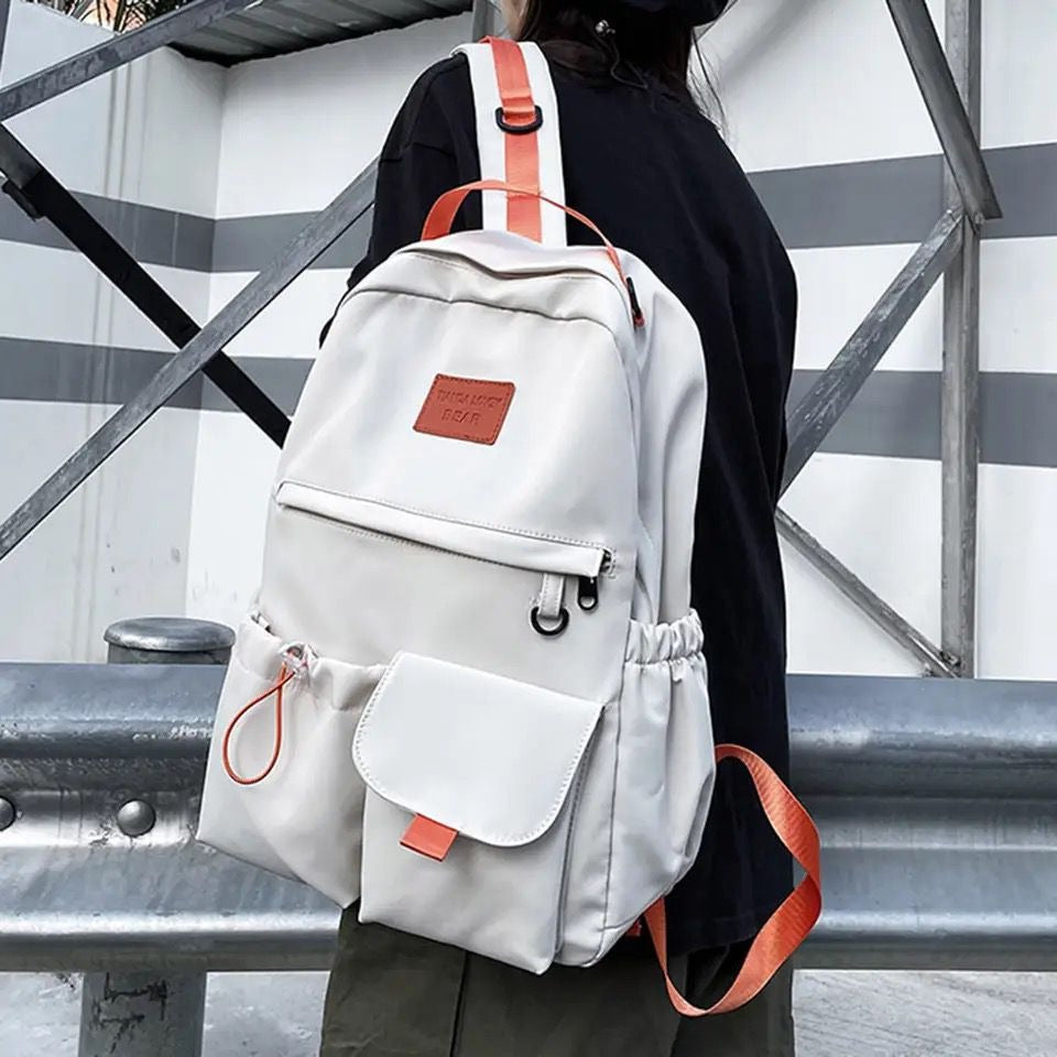 Off White & Orange - Backpack