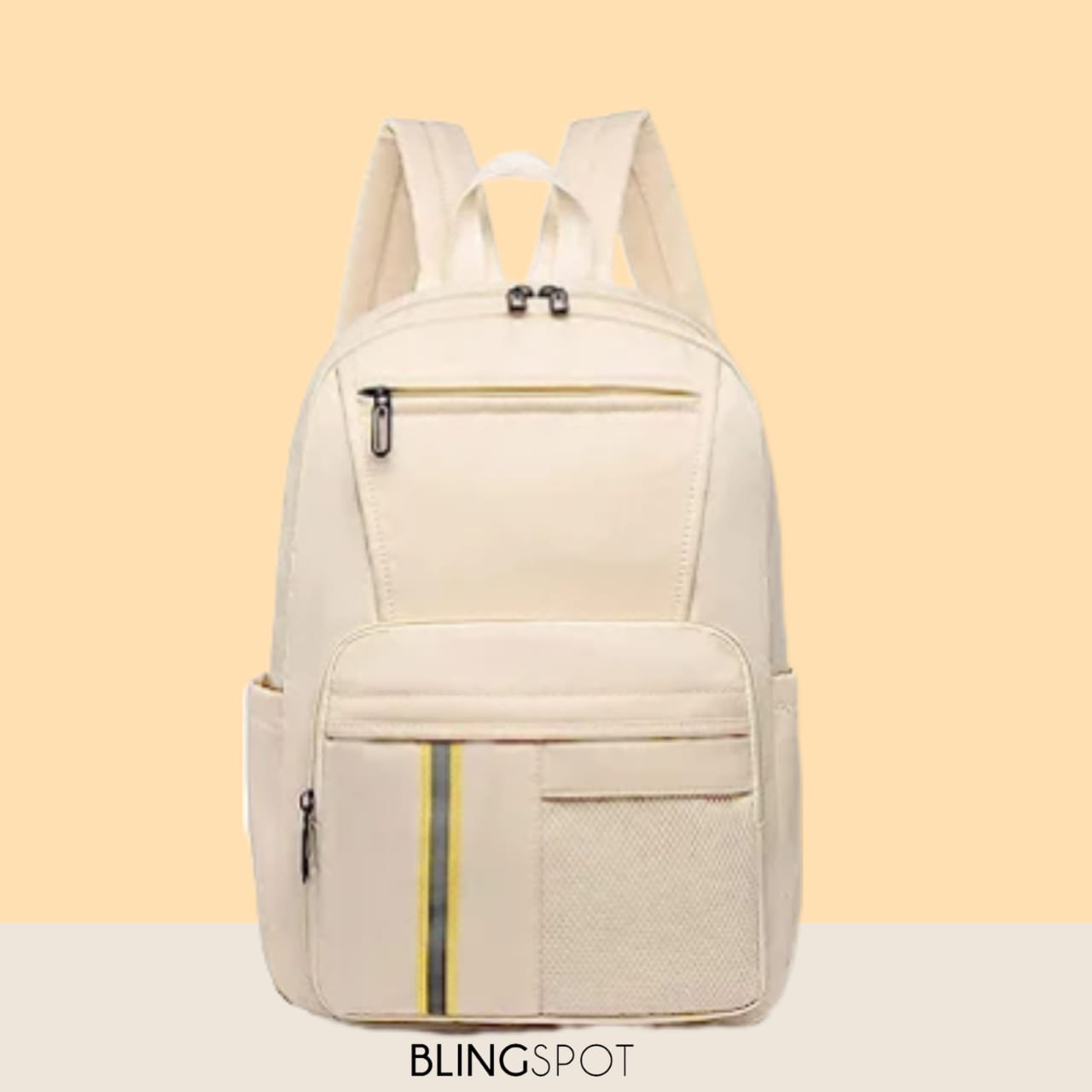 Cream shop color backpack