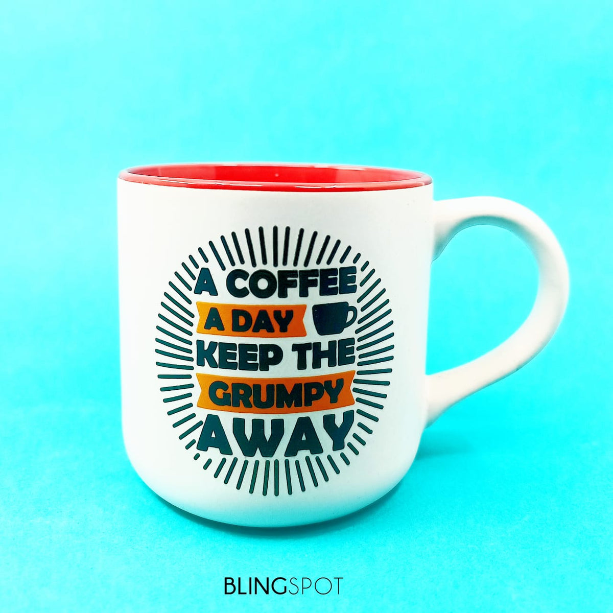 A Coffee A Day Keep The Grumpy Away Ceramic Mug - Style 2