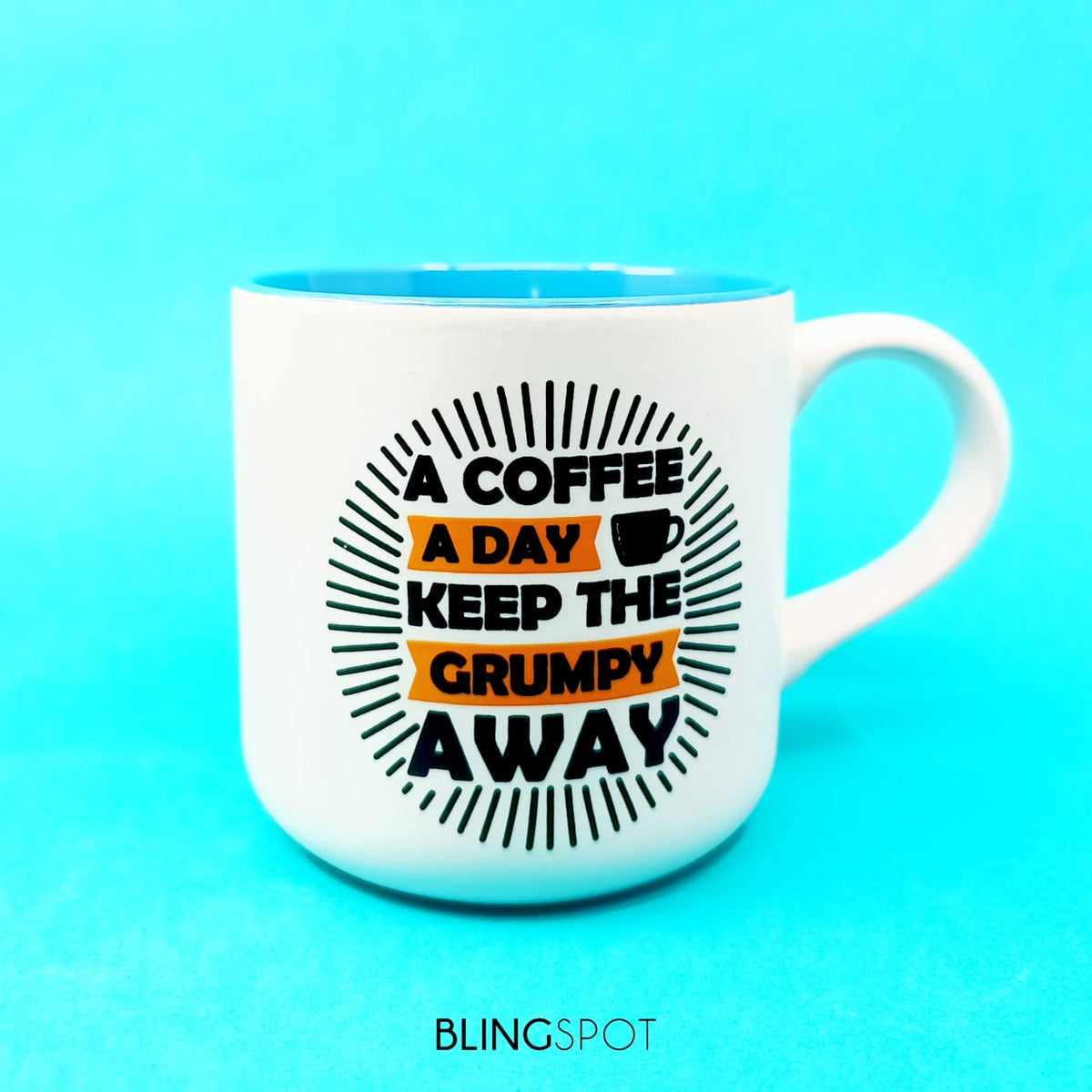 A Coffee A Day Keep The Grumpy Away Ceramic Mug - Style 1