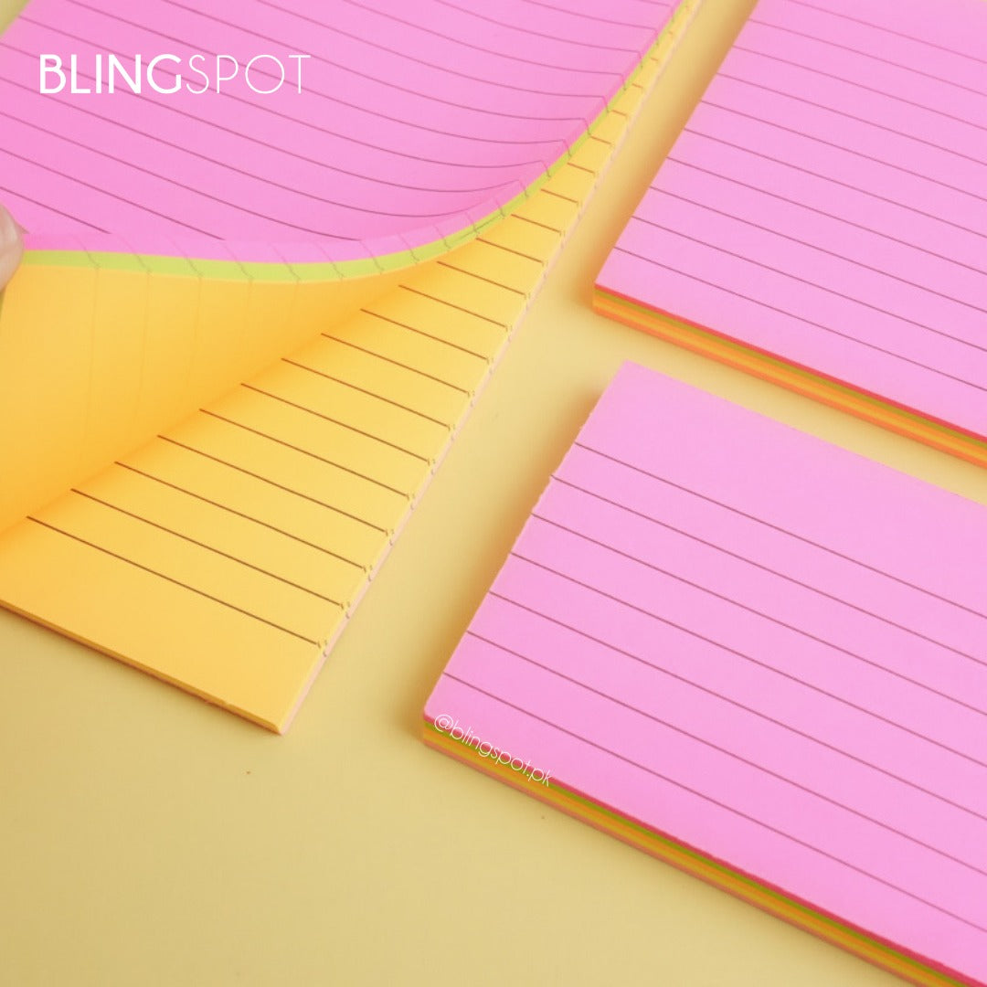 Multi Colors Lined- Sticky Note