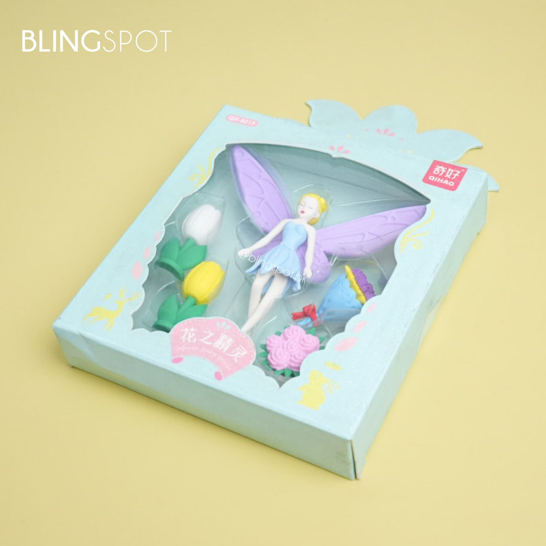 Butterfly Princess Blue - Eraser Set