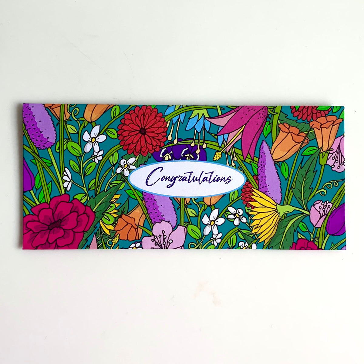 Whimsy Tropical Floral Congratulations - Envelope  Set Of 5