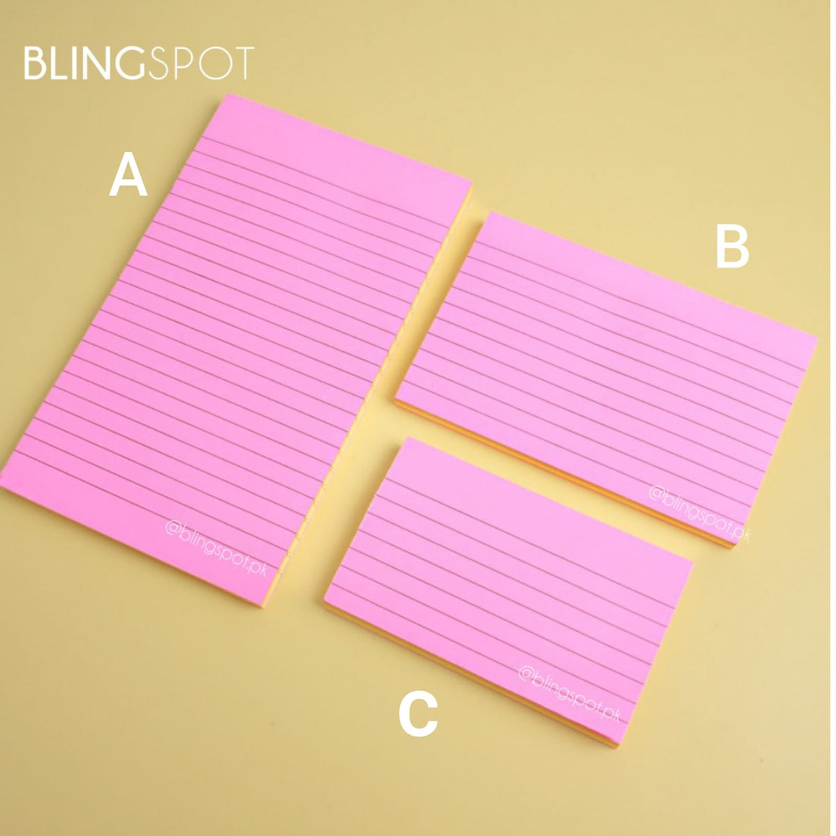 Multi Colors Lined- Sticky Note