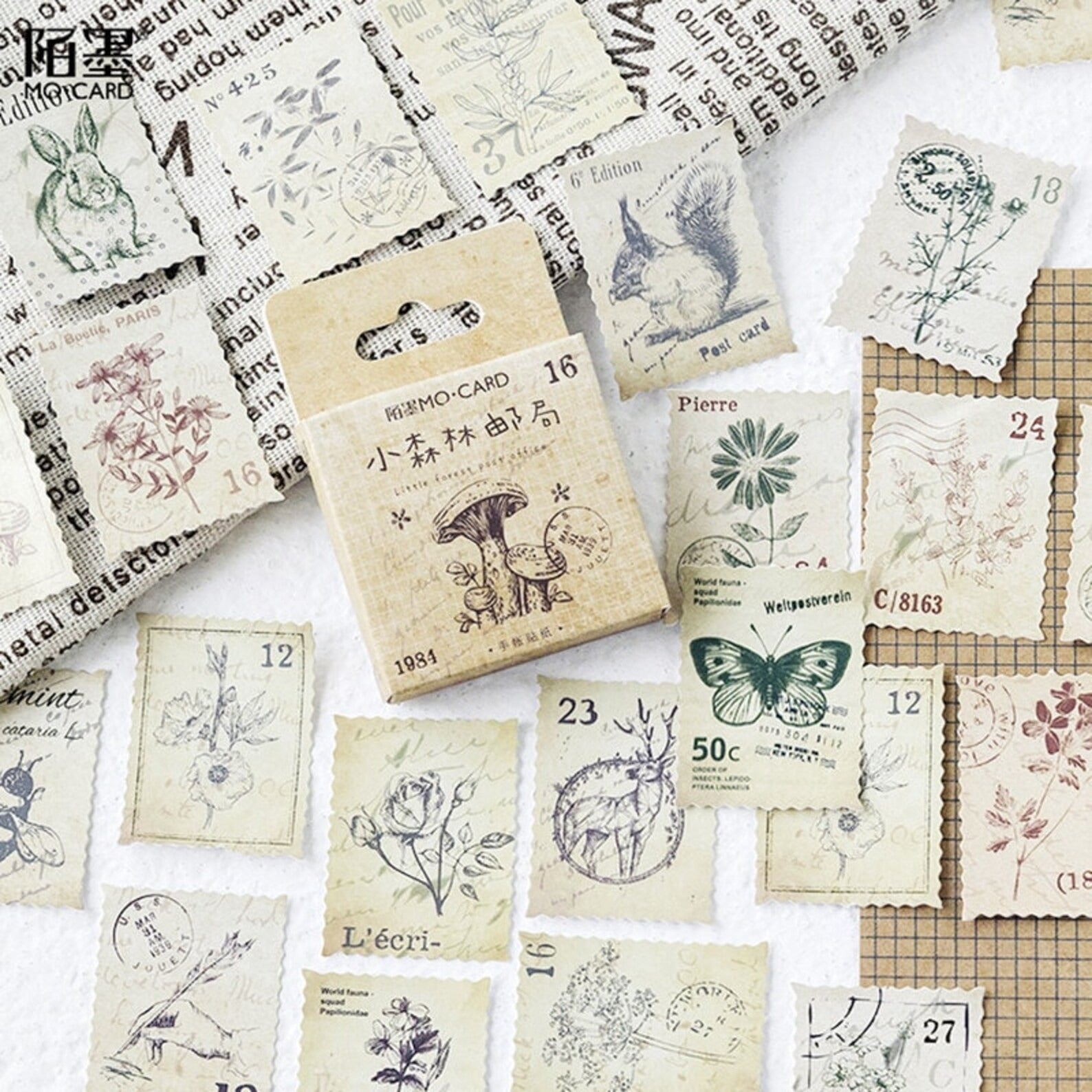 Little Forest Vintage Stamp - Stickers