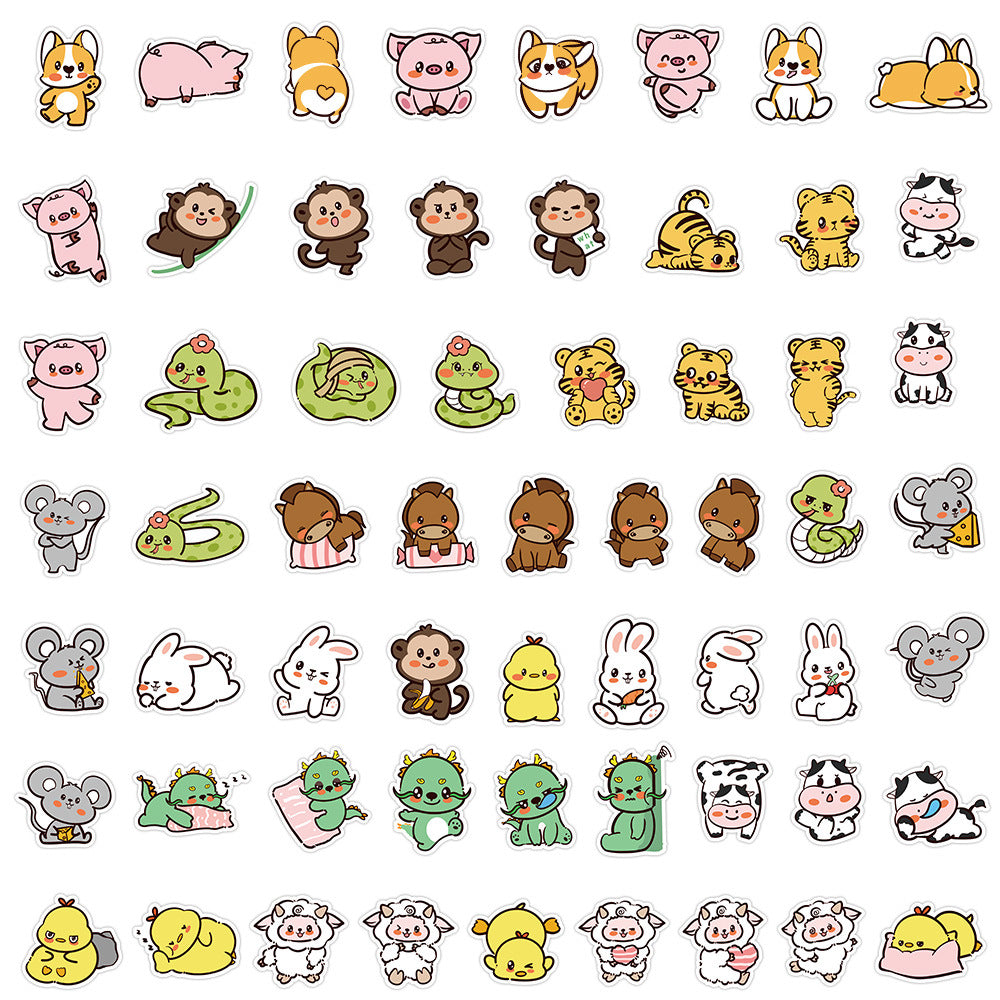 Kawaii Animal Mix 6 - Stickers