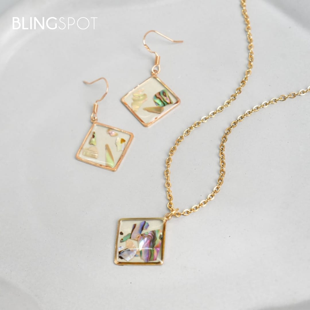 Resin Sparkle Small Diamond - Jewelry Set