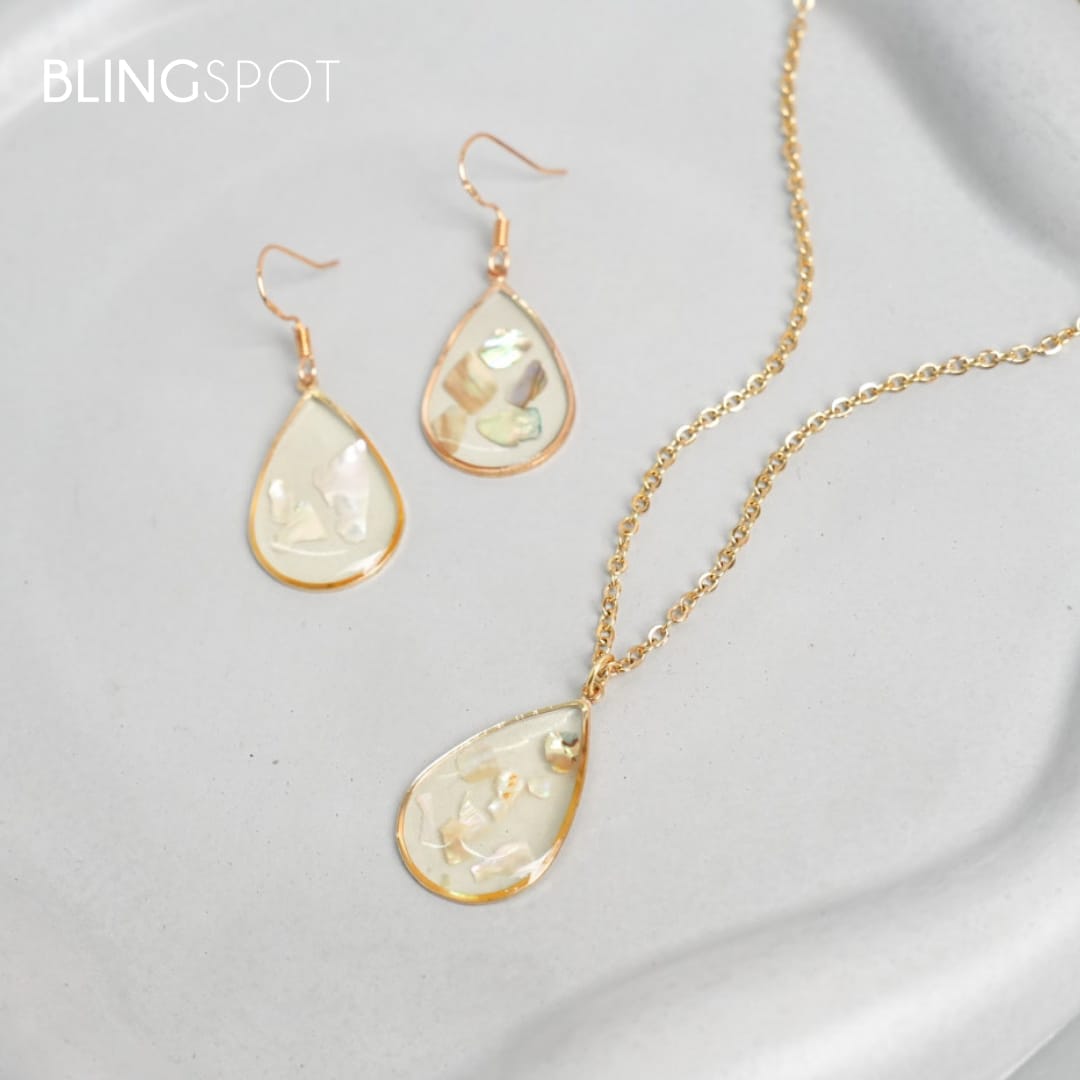 Resin Sparkle Drop - Jewelry Set