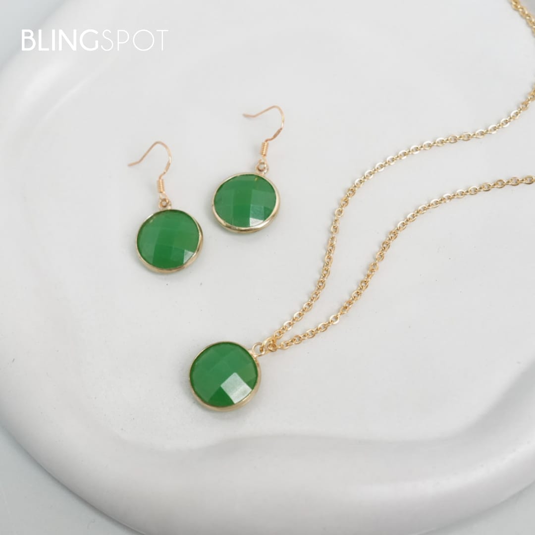 Pine Green Crystal - Jewelry Set