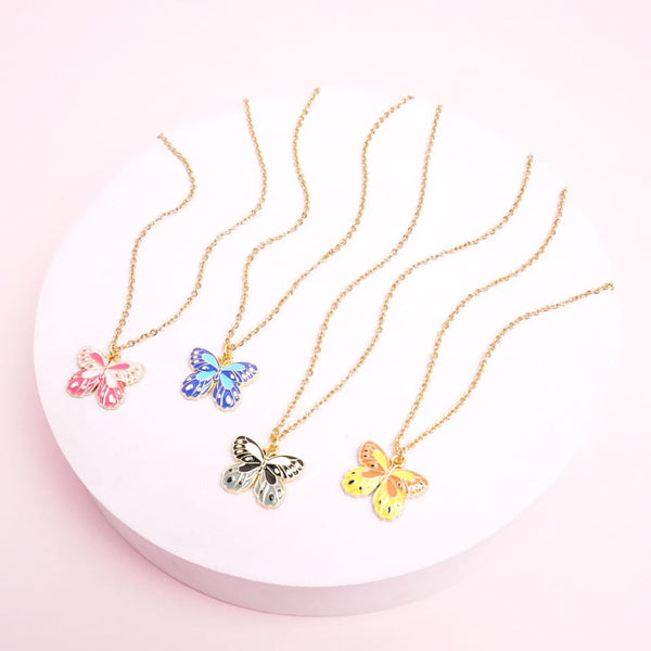 Stainless Chain Butterfly  - Necklace