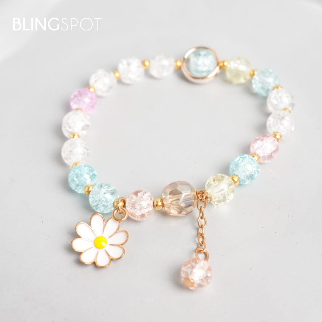 Daisy Charm White - Bracelet