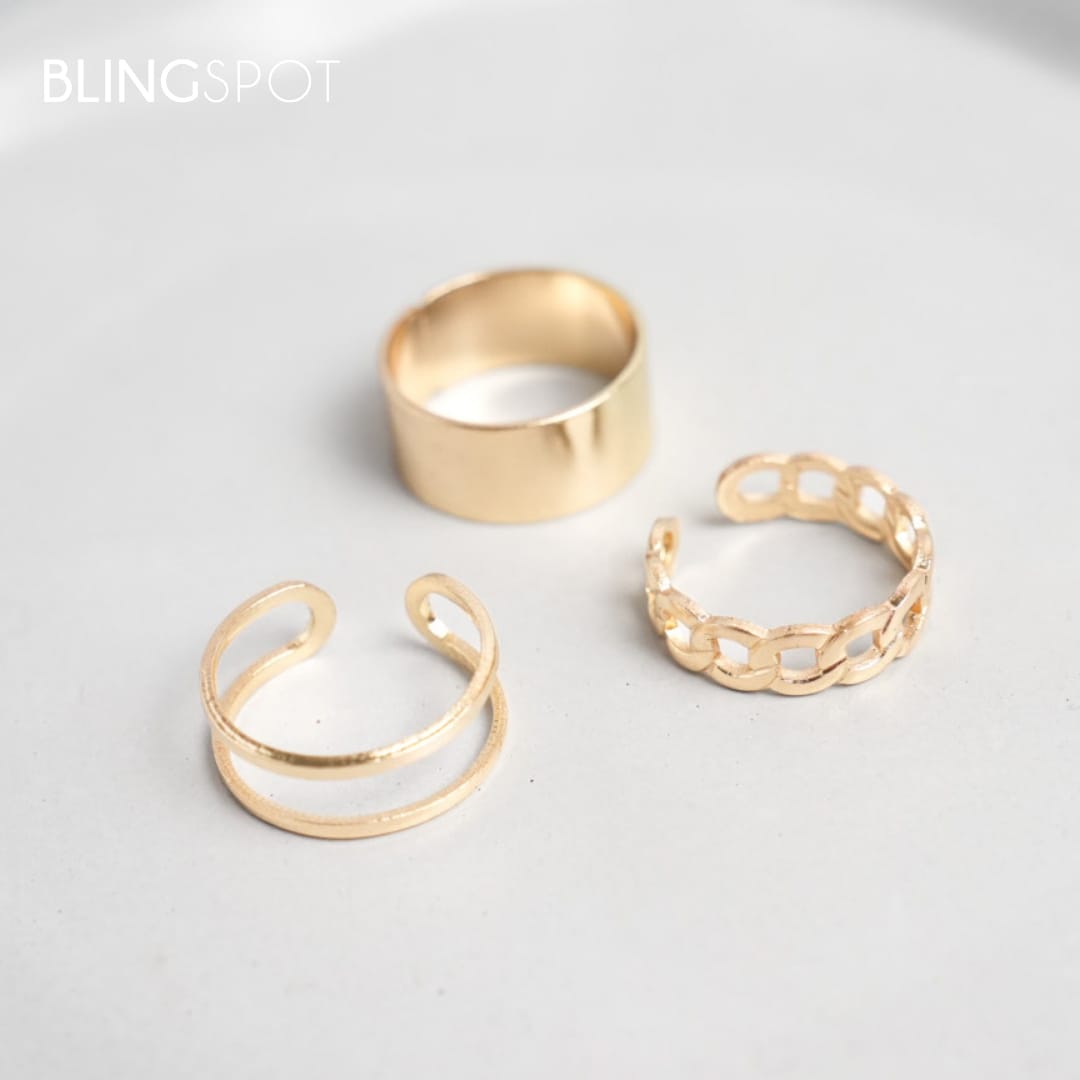 Gold Plated - Rings Set Of 3