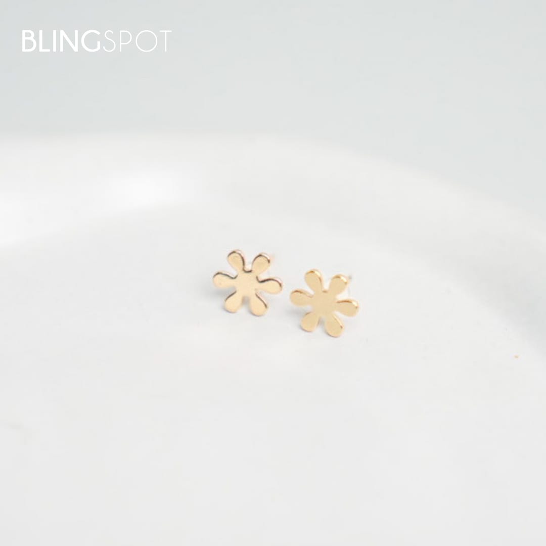 Gold Foil Mini Flower - Earrings