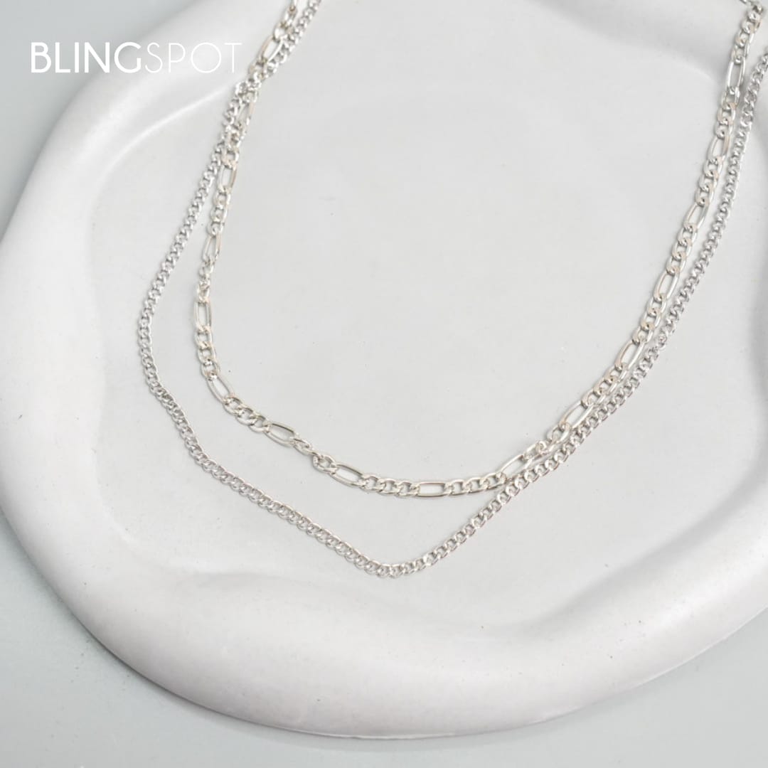 Double Layer Silver - Necklace