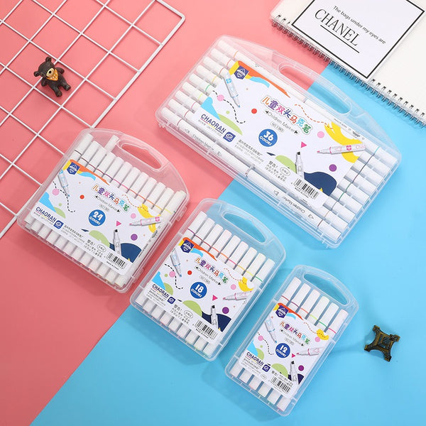 Double Tip  ( 2in 1 ) Style 1 - Markers Set of 12 - 18 -24 - 36