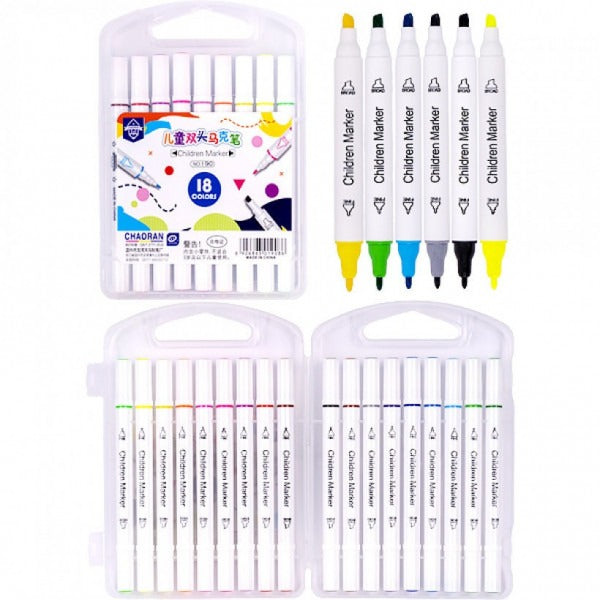 Double Tip  ( 2in 1 ) Style 1 - Markers Set of 12 / 18 / 24 / 36