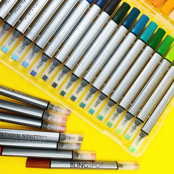 Double Tip ( 2in 1 ) Markers Set Of 30