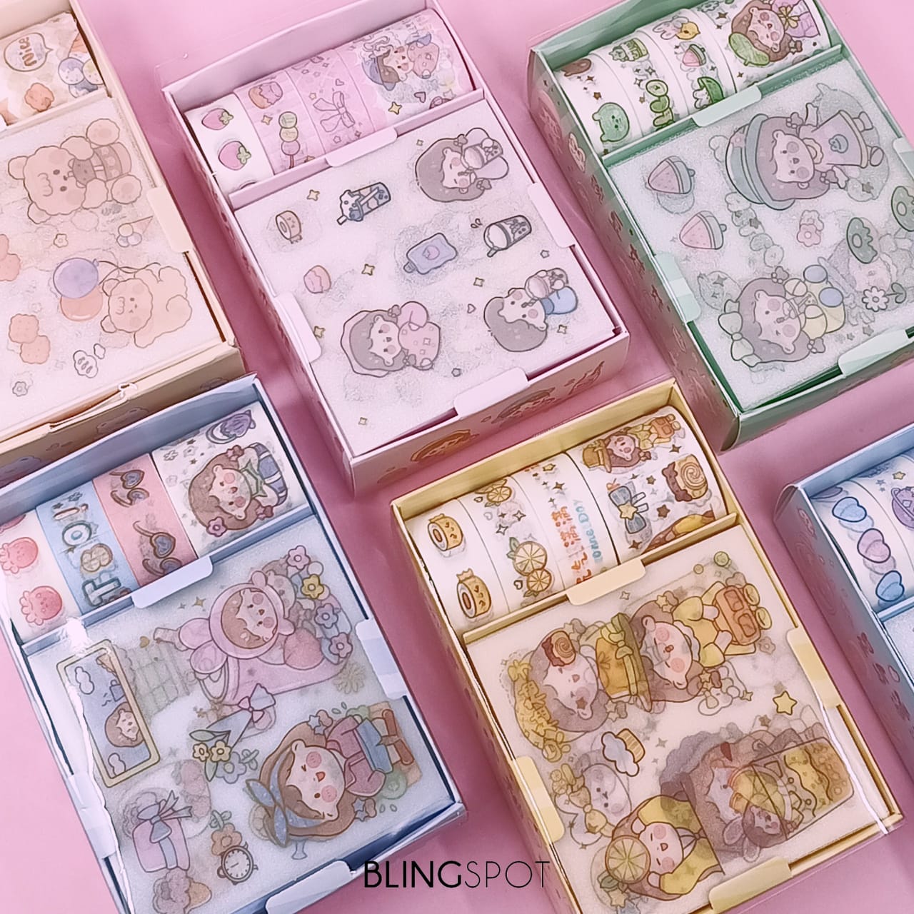 Kawai - Washi Tapes & Stickers Set