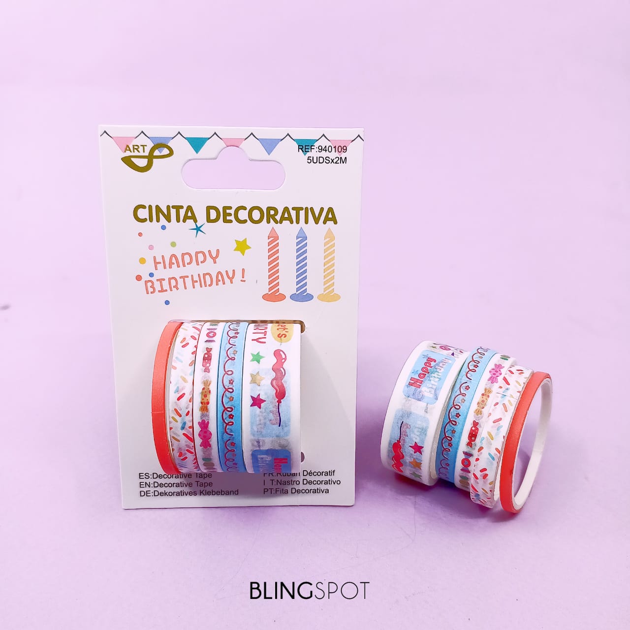 Happy Birthday Washi Tape Set of 5 - Style 2