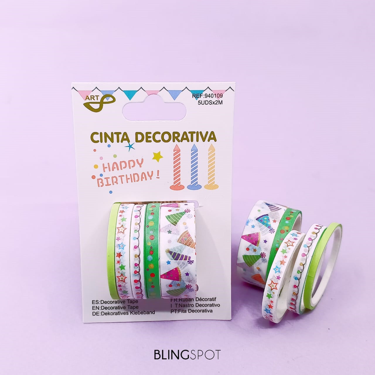 Happy Birthday Washi Tape Set of 5 - Style 3