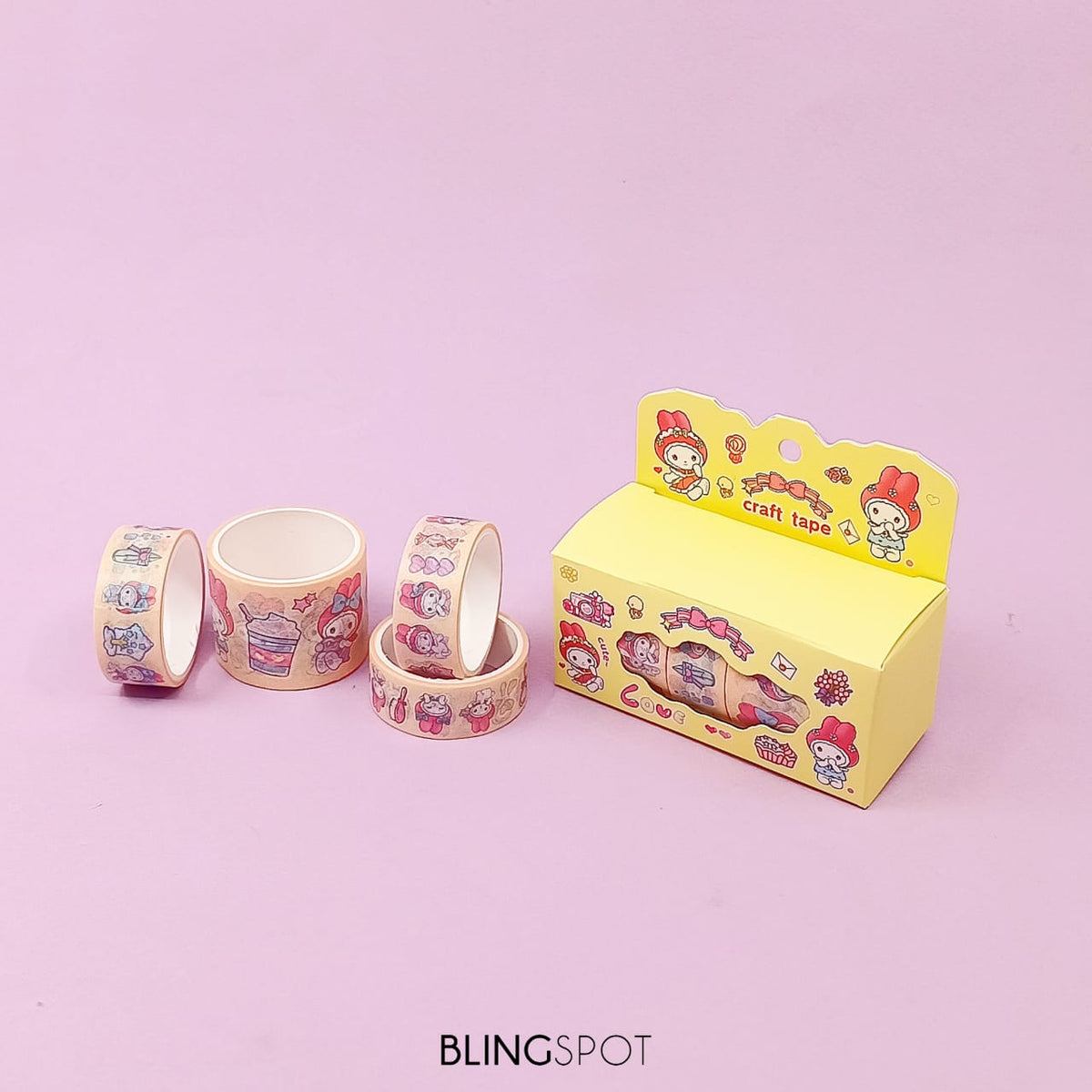 Kawai Cute Bunny- Washi Tape Set Of 4