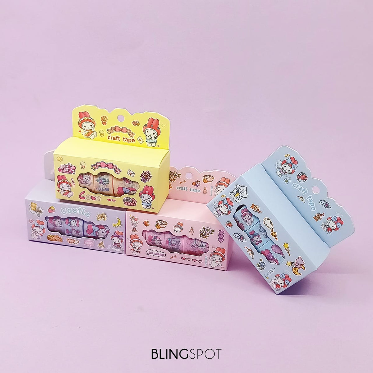 Kawai Cute Bunny- Washi Tape Set Of 4