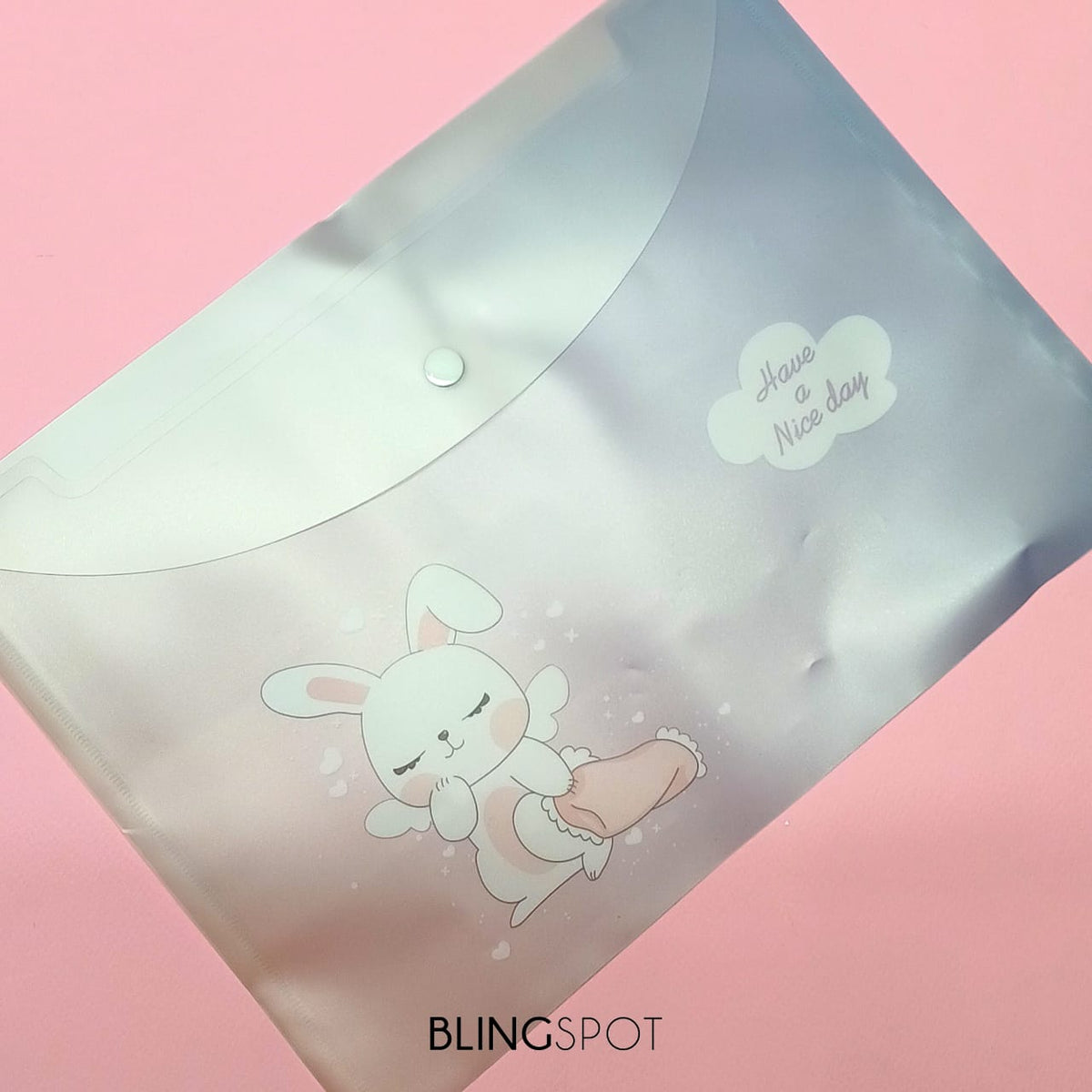 Cute Bunny Document Folder Large Pouch - Style 1