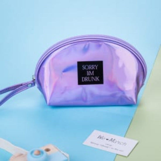 Sorry I'm Drunk Purple Hollo Neon - Make up Pouch