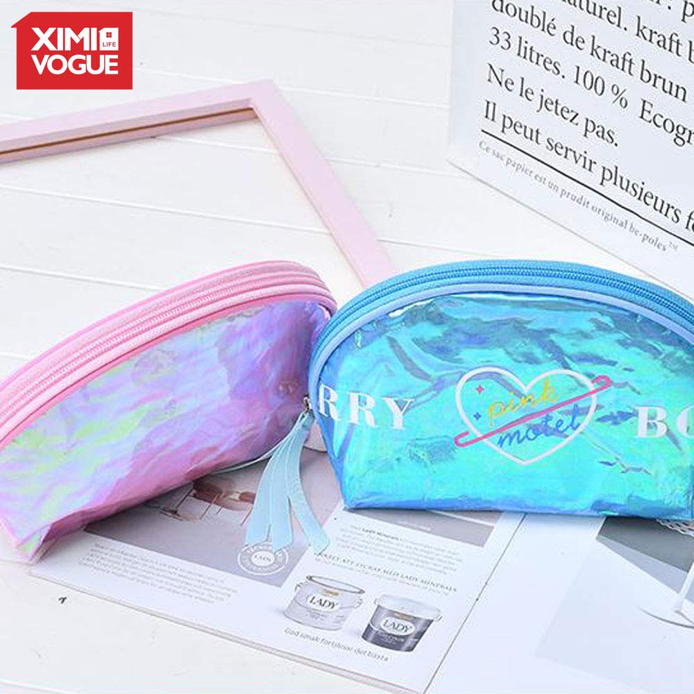 Pink & Blue Hollo Neon - Make up Pouch