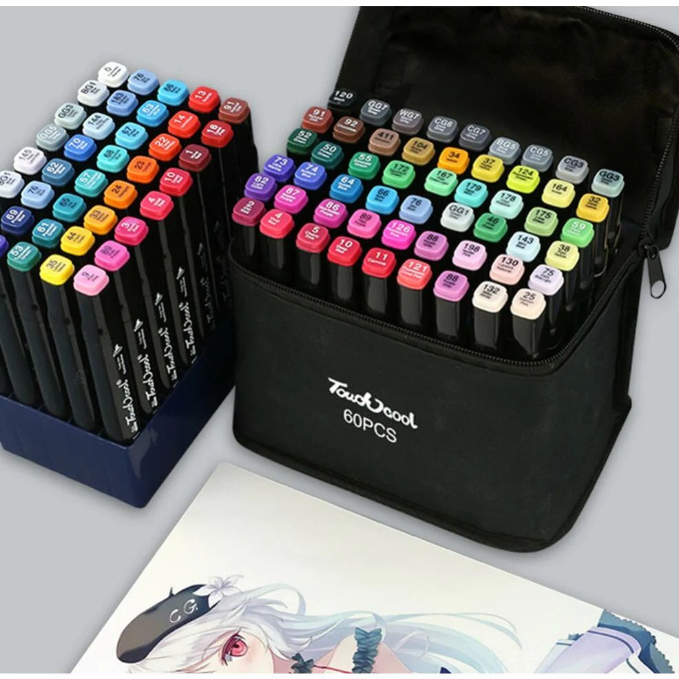 Ohuhu Maui 100 Colors Dual Tips Water Based Art Markers ,Brush