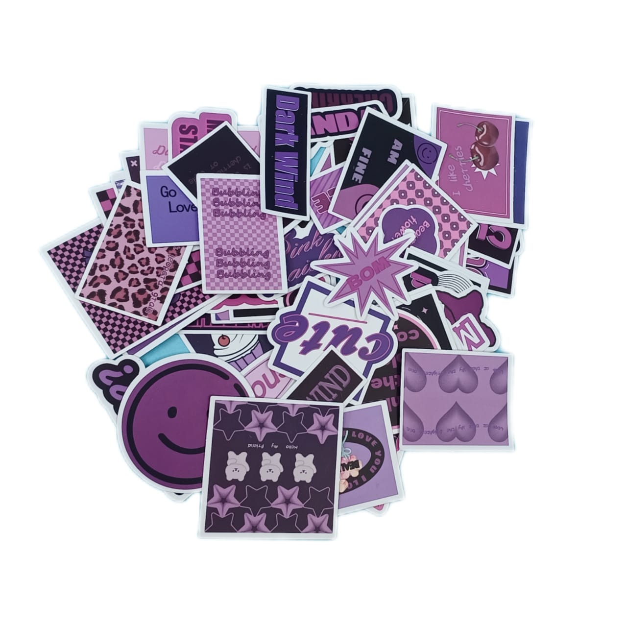 Purple Retro Mix - Stickers