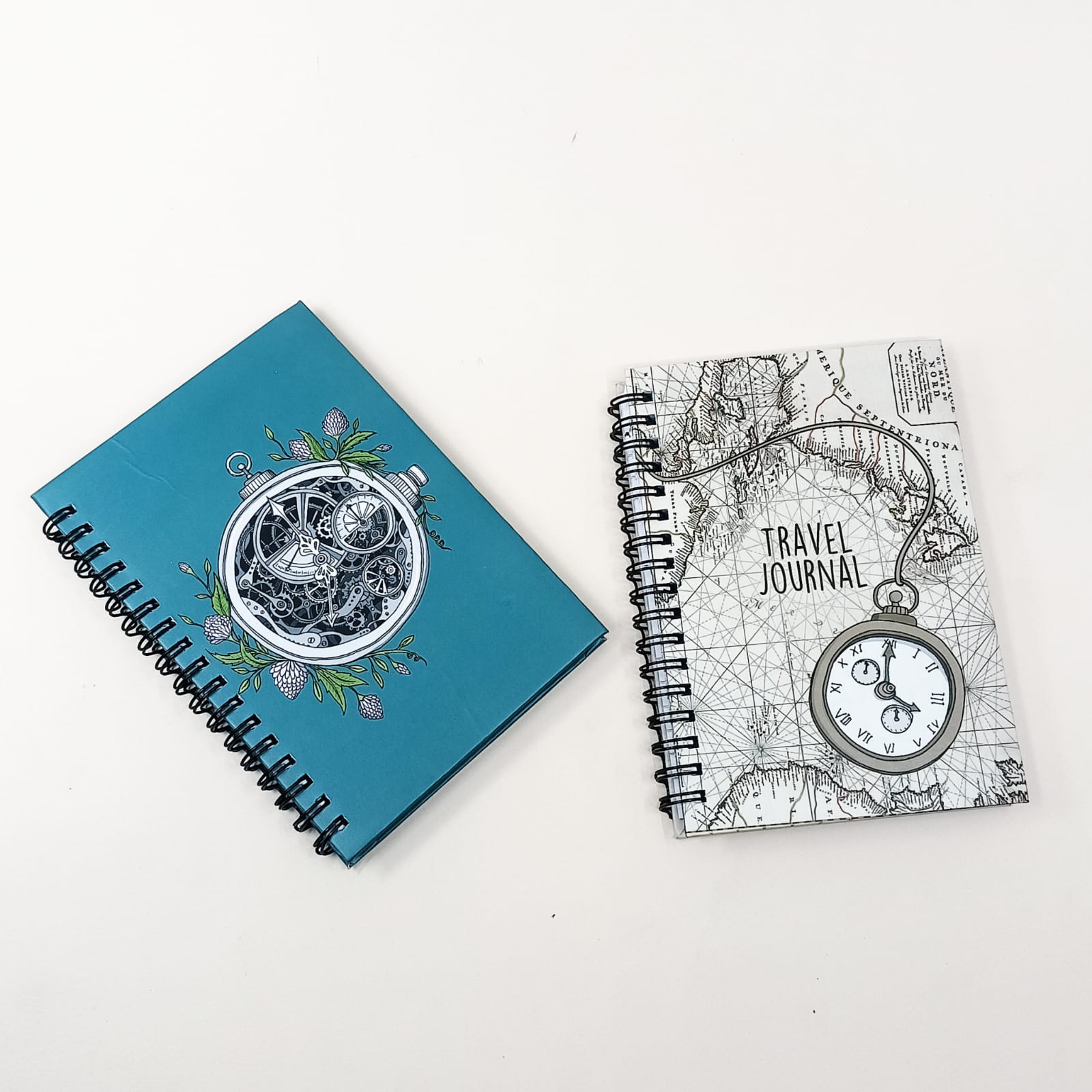 Vintage Clock - Spiral Journal