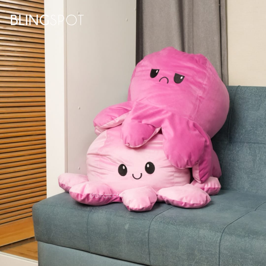 Octopus Large Pink & Light Pink - Plushie Soft Toy