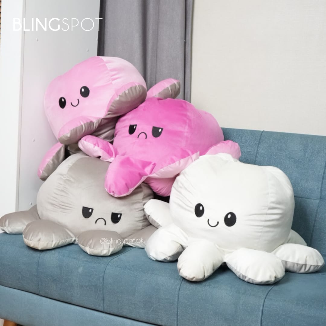 Octopus Large Pink &amp; Light Pink - Plushie Soft Toy