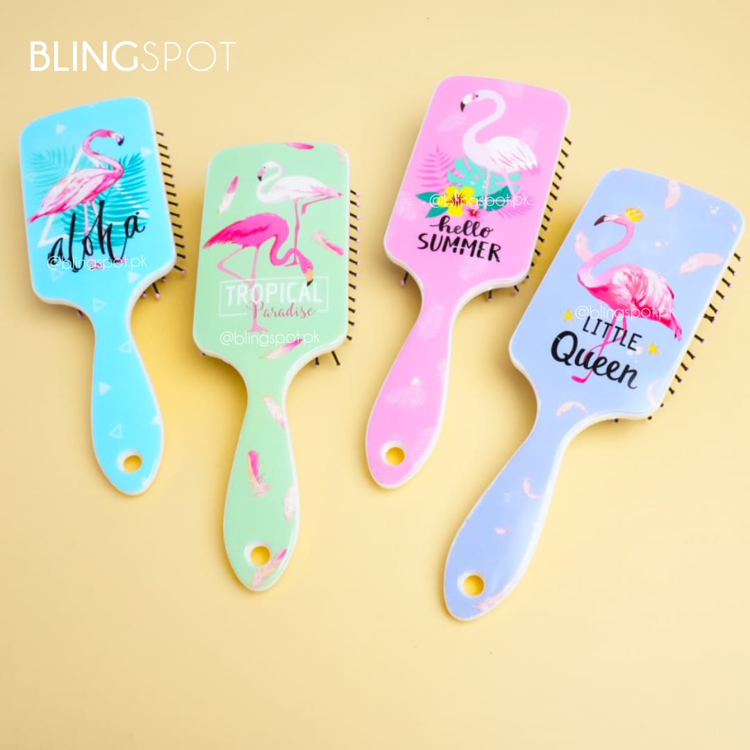 Tropical Flamingo - Hair Brush